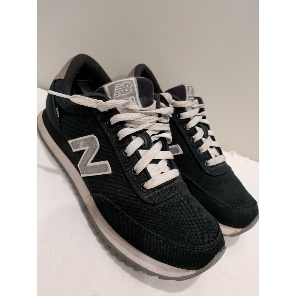 New Balance 501 Womens Black Grey White Textile Sneakers WZ501POJ Size W9 M7.5